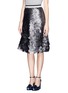 Front View - Click To Enlarge - MSGM - Sequin paillettes flare skirt