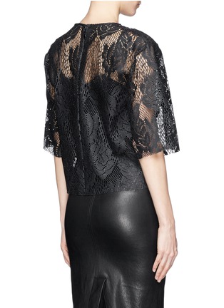 Back View - Click To Enlarge - MSGM - Lacquer lace cropped top