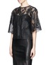Front View - Click To Enlarge - MSGM - Lacquer lace cropped top