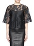 Main View - Click To Enlarge - MSGM - Lacquer lace cropped top