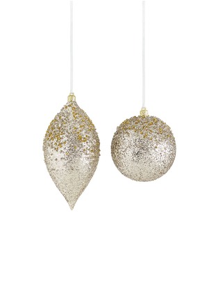 Main View - Click To Enlarge - KURT S ADLER - Glitter bauble Christmas ornament set