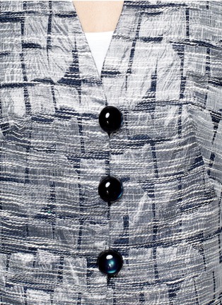 Detail View - Click To Enlarge - ARMANI COLLEZIONI - Shimmer textured three-button jacket