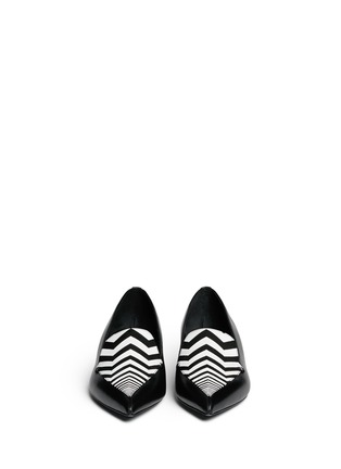 Figure View - Click To Enlarge - NICHOLAS KIRKWOOD - 'Apron' chevron vamp leather loafers