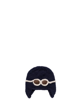 Main View - Click To Enlarge - THE BLUEBERRY HILL - 'Wilbur' kids aviator beanie