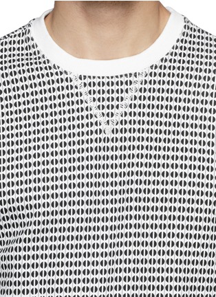 Detail View - Click To Enlarge - MAURO GRIFONI - Semi circle print cotton terry sweatshirt 