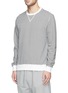 Front View - Click To Enlarge - MAURO GRIFONI - Semi circle print cotton terry sweatshirt 