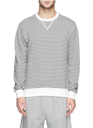 Main View - Click To Enlarge - MAURO GRIFONI - Semi circle print cotton terry sweatshirt 