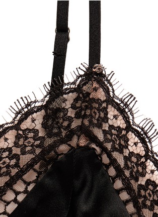 Detail View - Click To Enlarge - FLEUR DU MAL - 'Cage Lace' tulle satin bodysuit