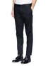 Front View - Click To Enlarge - LANVIN - Compact cotton satin chinos