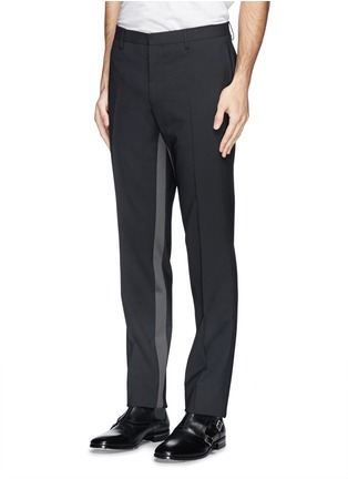 Front View - Click To Enlarge - LANVIN - Contrast satin inseam pants