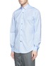 Front View - Click To Enlarge - LANVIN - Grosgrain placket trim poplin shirt