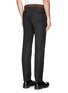 Back View - Click To Enlarge - ALEXANDER MCQUEEN - Contrast belt cotton twill pants