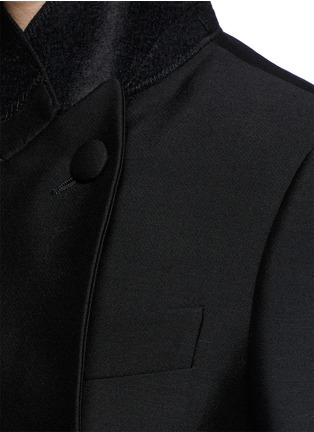 Detail View - Click To Enlarge - ALEXANDER MCQUEEN - Asymmetric wool-silk double breasted jacket
