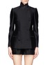 Main View - Click To Enlarge - ALEXANDER MCQUEEN - Asymmetric wool-silk double breasted jacket