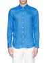 Main View - Click To Enlarge - ARMANI COLLEZIONI - Soft French collar cotton-linen shirt