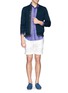 Figure View - Click To Enlarge - ARMANI COLLEZIONI - Contrast stretchy trim wool cardigan