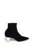 Main View - Click To Enlarge - NICHOLAS KIRKWOOD - Stretch suede triangular heel boots