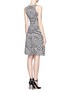 Back View - Click To Enlarge - MC Q - Houndstooth fit-and-flare knitted dress