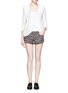 Figure View - Click To Enlarge - IRO - Frayed edge cotton-blend tweed shorts