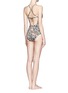 Front View - Click To Enlarge - JETS - Iridescent underwired cup one-piece swimsuit