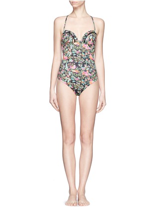 Main View - Click To Enlarge - JETS - Iridescent underwired cup one-piece swimsuit