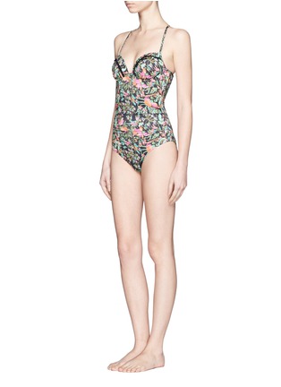 Figure View - Click To Enlarge - JETS - Iridescent underwired cup one-piece swimsuit
