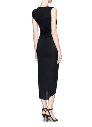 Back View - Click To Enlarge - MO&CO. EDITION 10 - Asymmetric shoulder jersey dress