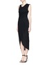 Figure View - Click To Enlarge - MO&CO. EDITION 10 - Asymmetric shoulder jersey dress