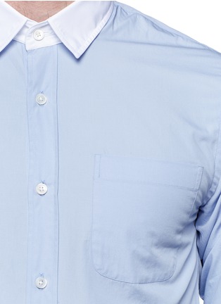 Detail View - Click To Enlarge - MAURO GRIFONI - Contrast collar cotton shirt