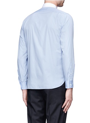 Back View - Click To Enlarge - MAURO GRIFONI - Contrast collar cotton shirt