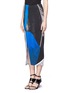 Front View - Click To Enlarge - HELMUT LANG - Fracture print wrap-front skirt