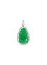 Main View - Click To Enlarge - SAMUEL KUNG - 'Happy Buddha' diamond jade 18k white gold pendant