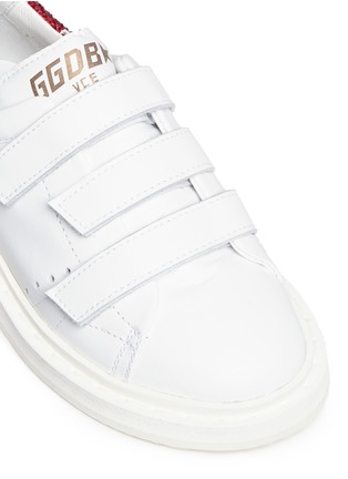 Detail View - Click To Enlarge - GOLDEN GOOSE - 'Smash' glitter collar leather toddler sneakers