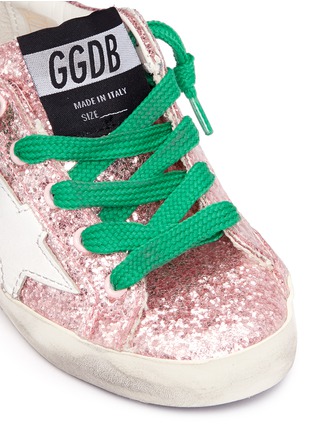 Detail View - Click To Enlarge - GOLDEN GOOSE - 'Superstar' coated glitter toddler sneakers