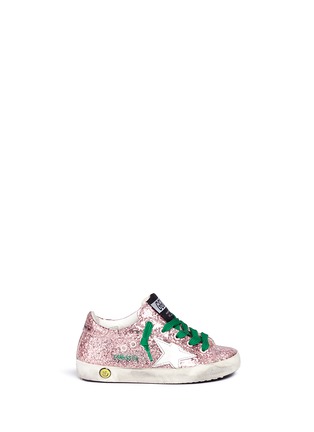 Main View - Click To Enlarge - GOLDEN GOOSE - 'Superstar' coated glitter toddler sneakers