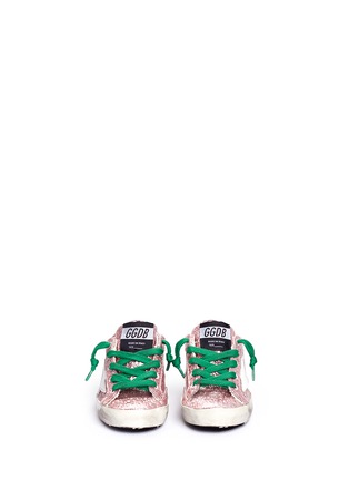 Figure View - Click To Enlarge - GOLDEN GOOSE - 'Superstar' coated glitter toddler sneakers