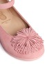 Detail View - Click To Enlarge - AQUAZZURA - 'Sunshine Baby' pompom suede toddler flats
