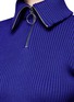 Detail View - Click To Enlarge - SHUSHU/TONG - Zip front cropped rib knit top