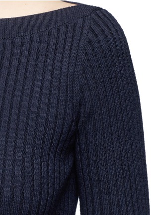 Detail View - Click To Enlarge - THEORY - 'Sandora' Merino wool-cotton rib knit sweater