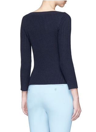 Back View - Click To Enlarge - THEORY - 'Sandora' Merino wool-cotton rib knit sweater