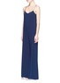 Front View - Click To Enlarge - THEORY - 'Binx' wide leg crepe camisole jumpsuit