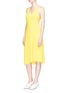 Figure View - Click To Enlarge - THEORY - 'Tadayon B' asymmetric hem crepe dress