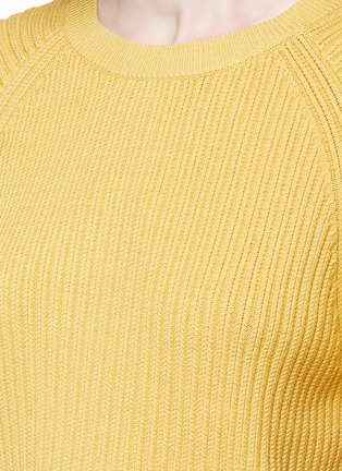Detail View - Click To Enlarge - THEORY - 'Mayalee' raglan sleeve rib knit sweater