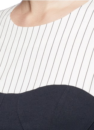 Detail View - Click To Enlarge - TIBI - 'Cecil' stripe panel corset top