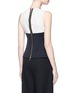 Back View - Click To Enlarge - TIBI - 'Cecil' stripe panel corset top