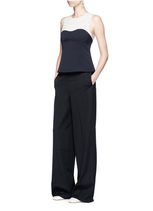 Figure View - Click To Enlarge - TIBI - 'Cecil' stripe panel corset top