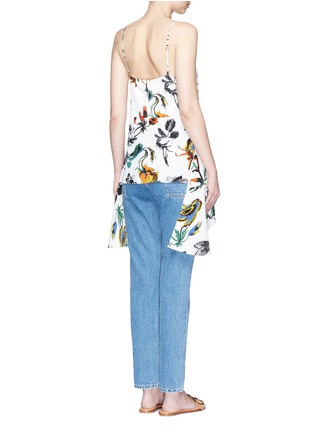Back View - Click To Enlarge - TIBI - Gothic floral print silk camisole top