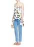 Figure View - Click To Enlarge - TIBI - Gothic floral print silk camisole top