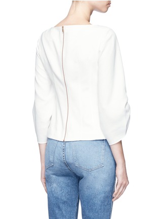 Back View - Click To Enlarge - TIBI - Smocked cuff corset top