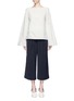 Main View - Click To Enlarge - TIBI - Tie sleeve boat neck stripe top